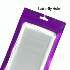 Multi-Size Matte Purple Mylar Flat Zip Seal Pouch Bag For Storage w/ Window P10