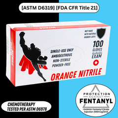 5 Mil Full Latex Powder Free Orange Nitrile Disposable Gloves 2000 Pcs, Small