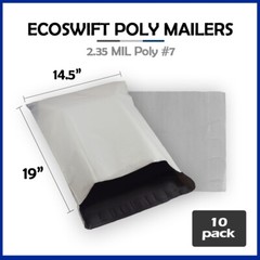 10 14.5×19 EcoSwift Poly Mailers Plastic Envelopes Shipping Mailing Bags 2.35MIL