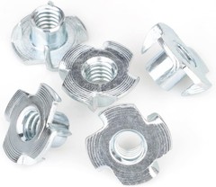 50 Pack T-Nuts – Zinc-Plated Steel, 5/16″ for Rock Climbing & Cabinetry