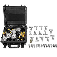 Hydraulic Pressure Test Kit w/5 Gauges(150 1500 4000 6000 10000PSI)for Excavator