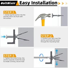 50Pcs Self-Drilling Drywall Anchors with Screws – Easy Expansion & Secure Hold