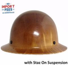 MSA Skullgard Full Brim Hard Hat With STAZ ON Suspension – Natural Tan