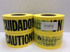 Empire Level 71-1001 1000 ft x 3 in Caution Barricade Tape, Yellow, Misprint