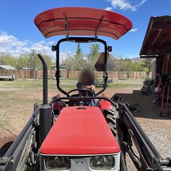 Red 52″ X 52″ Tuff Top ROPS Canopy For Tractor and Mowers Umbrella