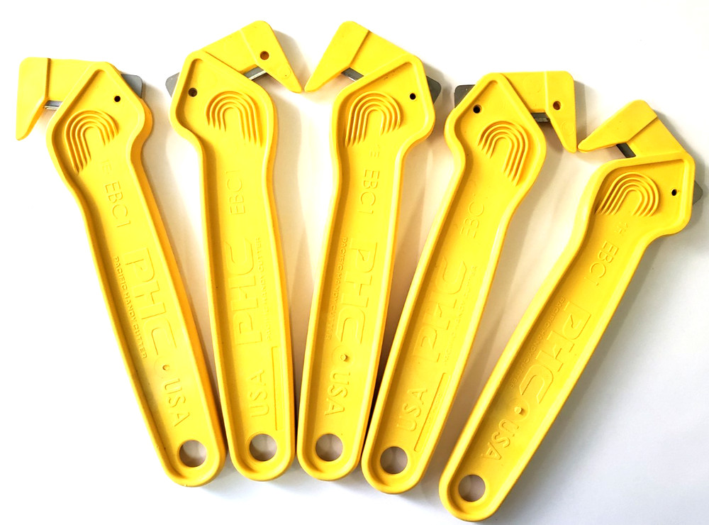 5 Pacific Handy Cutter PHC – EBC1 Concealed Safety Cutter Yellow 5 Pieces