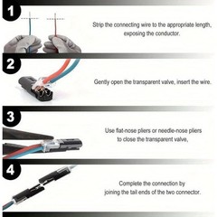 50PCS Double Wire Plug in Connector with Locking Buckle, Locking Easy to Use