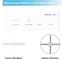 Microscope Stage Micrometer Calibration Slide 0.01mm with 4 Scales