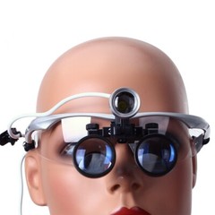 3.5X Magnification Binocular Dental Loupe Surgical Magnifier with LED Headlight