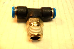 qty 2 – Festo QST-1/4-6 – 153108 Tee Fitting Push In 6mm Tube X 1/4″ npt