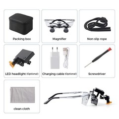 Dental Surgical Medical 3.5X Ergo Binocular Loupes Pupillary +5W LED Head Light
