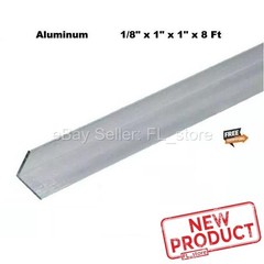 Aluminum Angle 1/8″ x 1″ x 8 Feet Length Unpolished Alloy 6061 90° Stock NEW