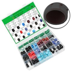 R134a Valve Cap Kit O-ring Assortment OE Spec Fit Dust Particle Protection