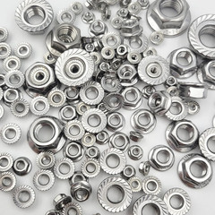 129Pcs Hex Flange Nuts Assortment Kit Stainless Steel 304(18-8) M3 M4 M5 M6 M8 M