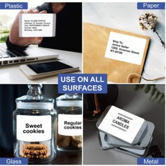 4″ x 3-1/3″ Laser/Ink Address Shipping Adhesive Labels 6 per Sheet Blank 6 UP