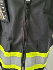 FX Two Tone Black Safety Vest with 4 Front Pocket Small to 2XL