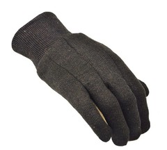 Heavy Weight 9OZ. Cotton Brown Jersey Work Gloves Knit Wrist Sold by Dozen (12