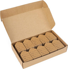 Jijacraft 1000Pcs Price Tags, Brown Clothing Tag for Retail, Small Kraft Paper T