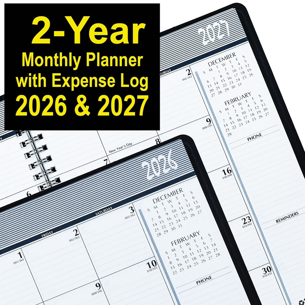 2026 & 2027 House of Doolittle HOD268002 2-Year Monthly Planner 6-7/8 x 8-3/4″