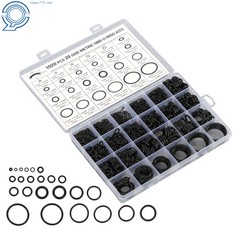 1020-Piece Nitrile Rubber O-Ring Assortment, 20 Sizes Resists Oil and Heat