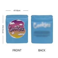 100 PCS Smell Proof Zipper Stand Up Pouches – 3.5g 4 Styles Cute Cartoon Bags