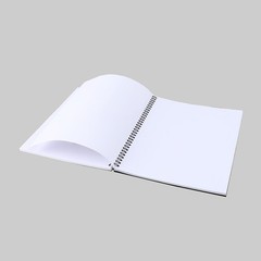 Unruled Notebook, Unlined Blank Paper, 8.5 x 11 Inches, 80 Sheets, Black