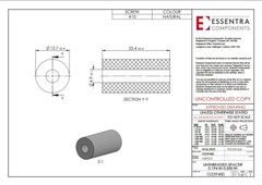 x20 #10 1″ LONG x 1/2 OD x .194 ID ESSENTRA 13SP275 NYLON ROUND SPACER STANDOFF
