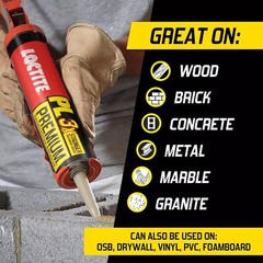 Interior & Exterior Construction Glue, 10 oz Cartridge