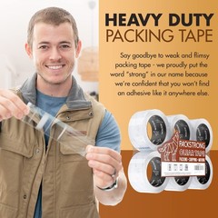 Industrial Grade Clear Packing Tape 6 Rolls 110 Yards Per Roll 2 Wide X 2.7 Mil