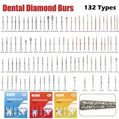 100 Types Dental FG Diamond Burs For High Speed Handpiece Friction Grip CE