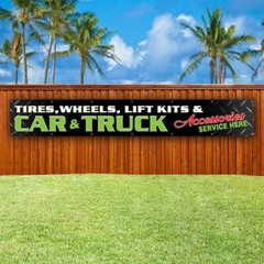 CAR TRUCK ACCESSORY XXL Banner Advertising Vinyl Flag Sign Many Sizes LARGE SIZE