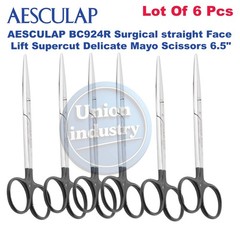 AESCULAP BC924R Surgical straight Face Lift Supercut Delicate Mayo Scissors 6.5″