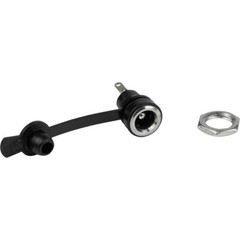 (5 pcs) DC Coax/Barrel Jack 2.1 x 5.5mm Panel Mount with Protective Rubber Cap