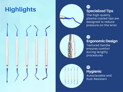Vista Tunneling set of 5 Pcs Plasma Coated Dental Implants ARTMAN