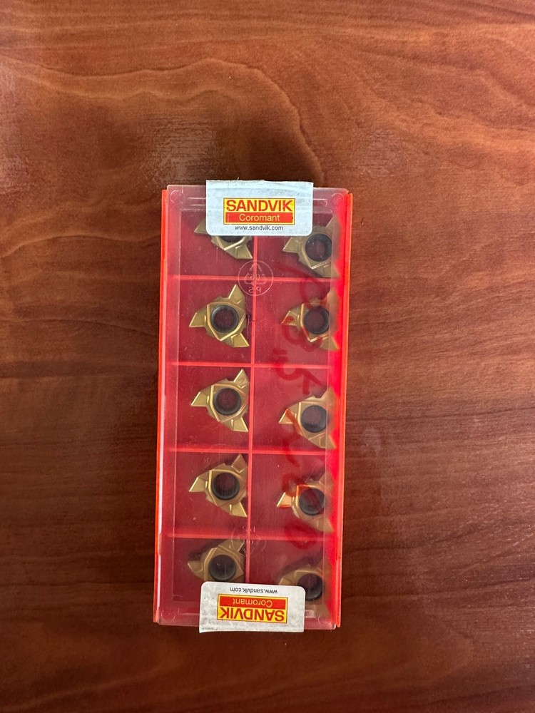 Sandvik Coromant R166.0L-22VM01-001 1020 Carbide Threading Inserts P3.5-6.0 10pc