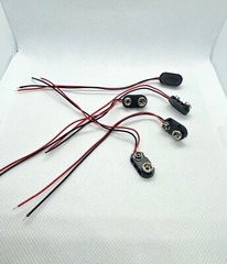 DC 9 Volt 9V SNAP ON BATTERY CLIP CONNECTOR I Type (i) Choose Quantity 1-20 pcs