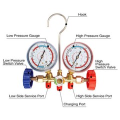 Air Conditioner Manifold Gauge Set AC A/C Charging Hose Air HVAC Kit For Car USA