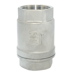 1.25″ 1-1/4 inch Spring Loaded In-line NPT Threaded Check Valve Stainless Steel