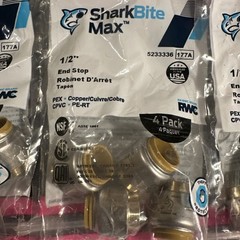 24 Sharkbite Max Push To Connect 1/2” End Stop New Factory Sealed (346)