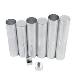 100pcs Dental Lab Aluminum Tube Empty Cartridges For Flexible Acrylic 22mm