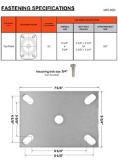 8″ x 3″ Heavy Duty “Steel Wheel” Caster – Rigid
