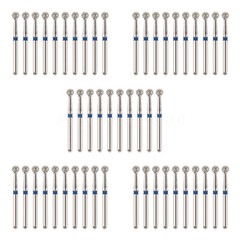 50Pcs Dental Diamond Ball Round Burs FG 1.6mm for High Speed Handpiece BR-30 SA