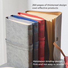 Leather Journal Notebook – Genuine Journals for 5×7.1, Dark Brown