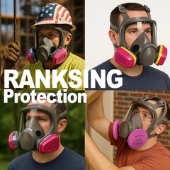 Full Face Gas Mask Painting Spraying Respirator w/Filters for 6800 Facepiece US