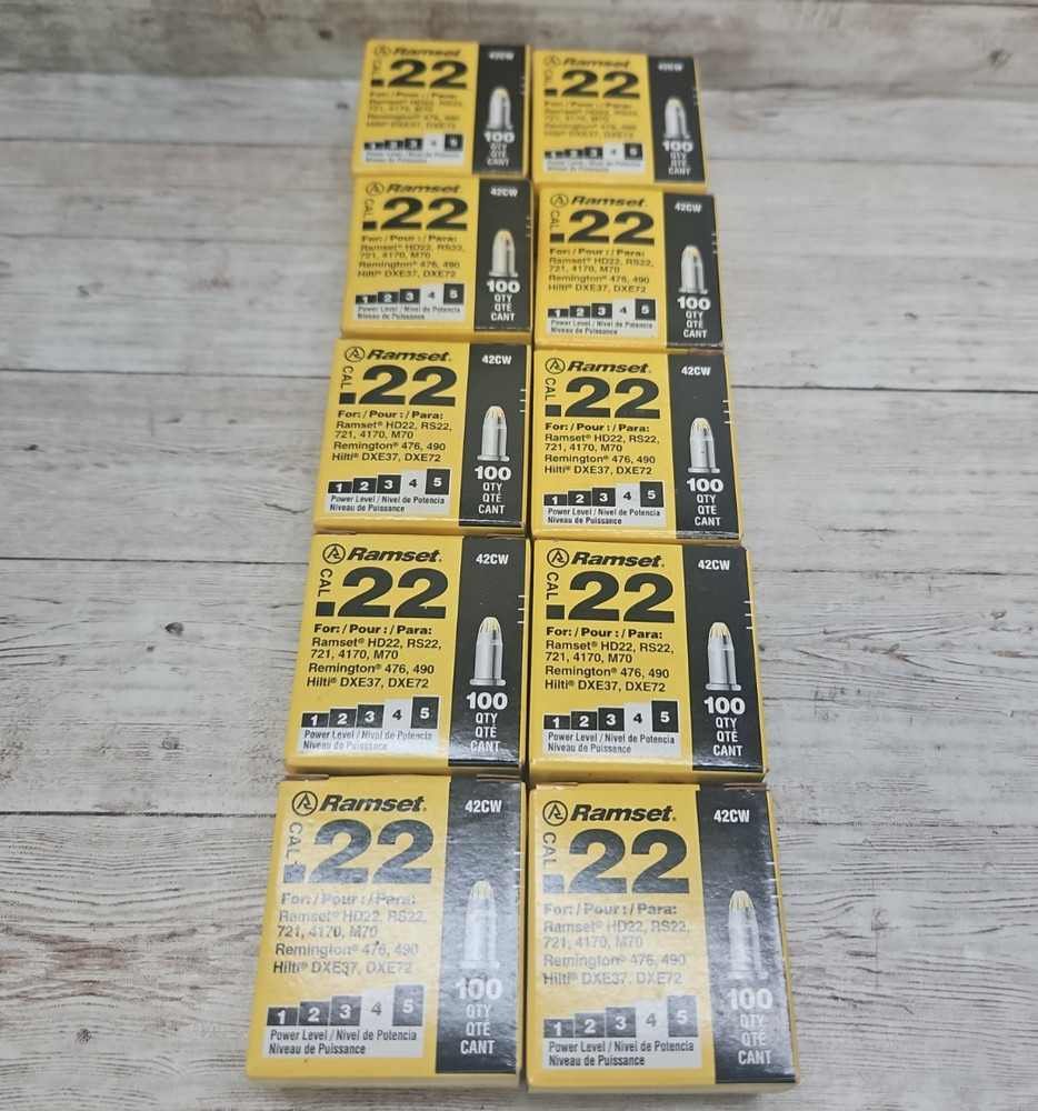 Ramset 42CW .22 Caliber Yellow master shot, triggershot, Hammer shot *10 Boxes*