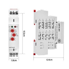 NEW GRT8-M1 Multifunction Time Relay Delay Time with 10 Functions AC/DC12V-240V