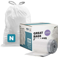 Plasticplace Custom Fit Trash Bags Compatible Simplehuman X Code N 200