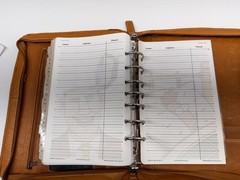 Franklin Covey Planner Tan Leather Zip Planner Heritage Travelware 756643 Zipper