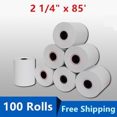 2 1/4″ x 85′ First Data FD130 FD100Ti Thermal Paper 100 Rolls Cash Register Tape