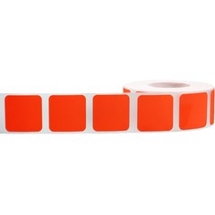 Square Stickers | 1″ Inch Wide | 500 Pack | Pick One Color